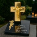 DEKORACJA na grób ZNICZ podstawka na cmentarz LAMPKA LED wieczna latarenka