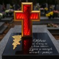 DEKORACJA na grób ZNICZ podstawka na cmentarz LAMPKA LED wieczna latarenka