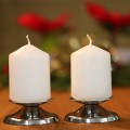 ELEGANCKI ZESTAW KOLĘDOWY Z IKONĄ Metalowy Krzyż z Jezusem Świecznikx2