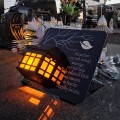 ZNICZ SOLARNY podstawka na cmentarz LAMPKA LED wieczna latarenka na grób
