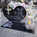 SOLARNY ZNICZ Led Statuetka NA CMENTARZ GRÓB DUŻA Lampka Led z Grawerem