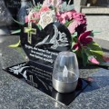 SOLARNY ZNICZ Led Statuetka NA CMENTARZ GRÓB DUŻA Lampka Led z Grawerem