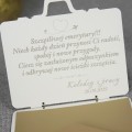 Prezent kartka na EMERYTURĘ Pudełko Pieniądze dla emeryta personalizowane