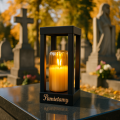 Solarny znicz LED STATUETKA NA CMENTARZ GRÓB DUŻA wieczna lampka na baterie