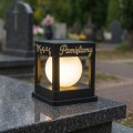 Znicz solarny LED wieczny lampion NA GRÓB statuetka CMENTARZ dekoracja