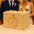 PUDEŁKO NA KOPERTY SKRZYNKA DREWNO ŚLUB WESELE Ślubne Naturalna Grawer