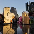 WIECZNY ZNICZ SOLARNY Statuetka dla Dziadka na Grób Wszystkich Świętych LED