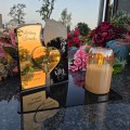 WIECZNY ZNICZ SOLARNY Statuetka dla Dziadka na Grób Wszystkich Świętych LED
