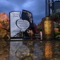 WIECZNY ZNICZ SOLARNY Statuetka dla BABCI na Grób Wszystkich Świętych LED