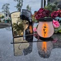 WIECZNY ZNICZ SOLARNY Statuetka dla DZIADKÓW na Grób Wszystkich Świętych LED