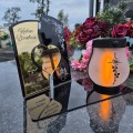 WIECZNY ZNICZ SOLARNY Statuetka dla DZIADKÓW na Grób Wszystkich Świętych LED