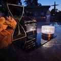 SOLARNY ZNICZ Led Statuetka NA CMENTARZ GRÓB DUŻA Lampka Led z Grawerem