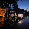 SOLARNY ZNICZ Led Statuetka NA CMENTARZ GRÓB DUŻA Lampka Led z Grawerem