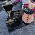 SOLARNY ZNICZ Led Statuetka NA CMENTARZ GRÓB DUŻA Lampka Led z Grawerem
