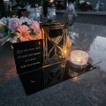 SOLARNY ZNICZ Led Statuetka NA CMENTARZ GRÓB DUŻA Lampka Led z Grawerem
