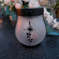 ZNICZ SOLARNY LED  LAMPION NA GRÓB STATUETKA NA CMENTARZ RÓŻA KRZYŻ NOWOSCI