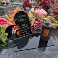 WIECZNY ZNICZ SOLARNY Statuetka dla BABCI na Grób Wszystkich Świętych LED