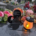 WIECZNY ZNICZ SOLARNY Statuetka dla BABCI na Grób Wszystkich Świętych LED