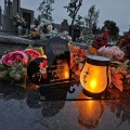 WIECZNY ZNICZ SOLARNY Statuetka dla DZIADKA na Grób Wszystkich Świętych LED