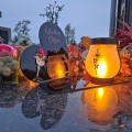 WIECZNY ZNICZ SOLARNY Statuetka dla DZIADKA na Grób Wszystkich Świętych LED