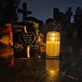 WIECZNY ZNICZ SOLARNY Statuetka dla TATY na Grób Wszystkich Świętych LED