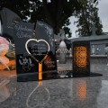 WIECZNY ZNICZ SOLARNY Statuetka dla BABCI na Grób Wszystkich Świętych LED