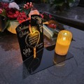 WIECZNY ZNICZ SOLARNY Statuetka dla BABCI na Grób Wszystkich Świętych LED