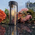 ZNICZ SOLARNY LED LAMPION NA GRÓB STATUETKA NA CMENTARZ Z KRZYŻEM