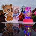 ZNICZ LAMPION NA GRÓB dla DZIEWCZYNKI DZIECKA statuetka na cmentarz  LED