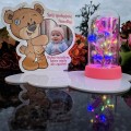 ZNICZ LAMPION NA GRÓB dla DZIEWCZYNKI DZIECKA statuetka na cmentarz  LED