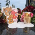 ZNICZ LAMPION NA GRÓB dla DZIEWCZYNKI  DZIECKA statuetka na cmentarz  LED