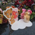 ZNICZ LAMPION NA GRÓB dla DZIEWCZYNKI  DZIECKA statuetka na cmentarz  LED
