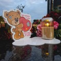 ZNICZ LAMPION NA GRÓB dla DZIEWCZYNKI  DZIECKA statuetka na cmentarz  LED