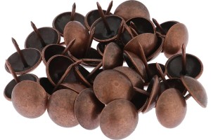 GUZIKI TAPICERSKIE BRĄZ MIEDŹ PINEZKI 11x17mm 20szt