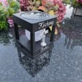 ZNICZ SOLARNY LED LAMPION NA GRÓB STATUETKA NA CMENTARZ Z KRZYŻEM