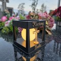 ZNICZ SOLARNY LED LAMPION NA GRÓB STATUETKA NA CMENTARZ Z KRZYŻEM
