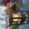 ZNICZ SOLARNY LED LAMPION NA GRÓB STATUETKA NA CMENTARZ Z KRZYŻEM