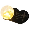 Znicz solarny LED z kulą  STATUETKA NA GRÓB wieczny lampion szkło akryl