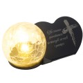Znicz solarny LED z kulą  STATUETKA NA GRÓB wieczny lampion szkło akryl