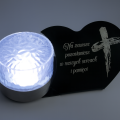 Znicz solarny LED   STATUETKA NA GRÓB wieczny lampion szkło akrylowe