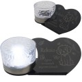 ZNICZ SOLARNY LED dla Psa/Kota statuetka serce  grawer IMIĘ  lampka 3D