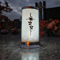 ZNICZ SOLARNY LED LAMPION NA GRÓB STATUETKA CMENTARZ KRZYŻ NOWOSCI RÓŻA