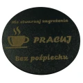 Podkładka pod kubek grawer drewniana zestaw podkładki na stół Czarne 5SZT