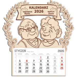 KALENDARZ NA DZIEŃ BABCI DZIEŃ DZIADKA NA PREZENT ŚCIENNY 2026r