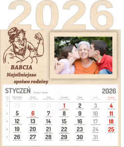 KALENDARZ NA DZIEŃ BABCI DZIADKA WISZĄCY 2026R PREZENT POMYSŁ NA PODARUNEK