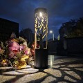 Znicz solarny LED lampion NA GRÓB cmentarz ZŁOTE DRZEWO wieczne duży
