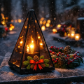 Znicz led STROIK  efekt płomienia LAMPION NA GRÓB cmentarz statuetka