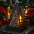 Znicz led CHOINKA efekt płomienia LAMPION NA GRÓB cmentarz statuetka