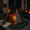 Znicz led CHOINKA efekt płomienia LAMPION NA GRÓB cmentarz statuetka