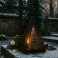 Znicz led CHOINKA efekt płomienia LAMPION NA GRÓB cmentarz statuetka